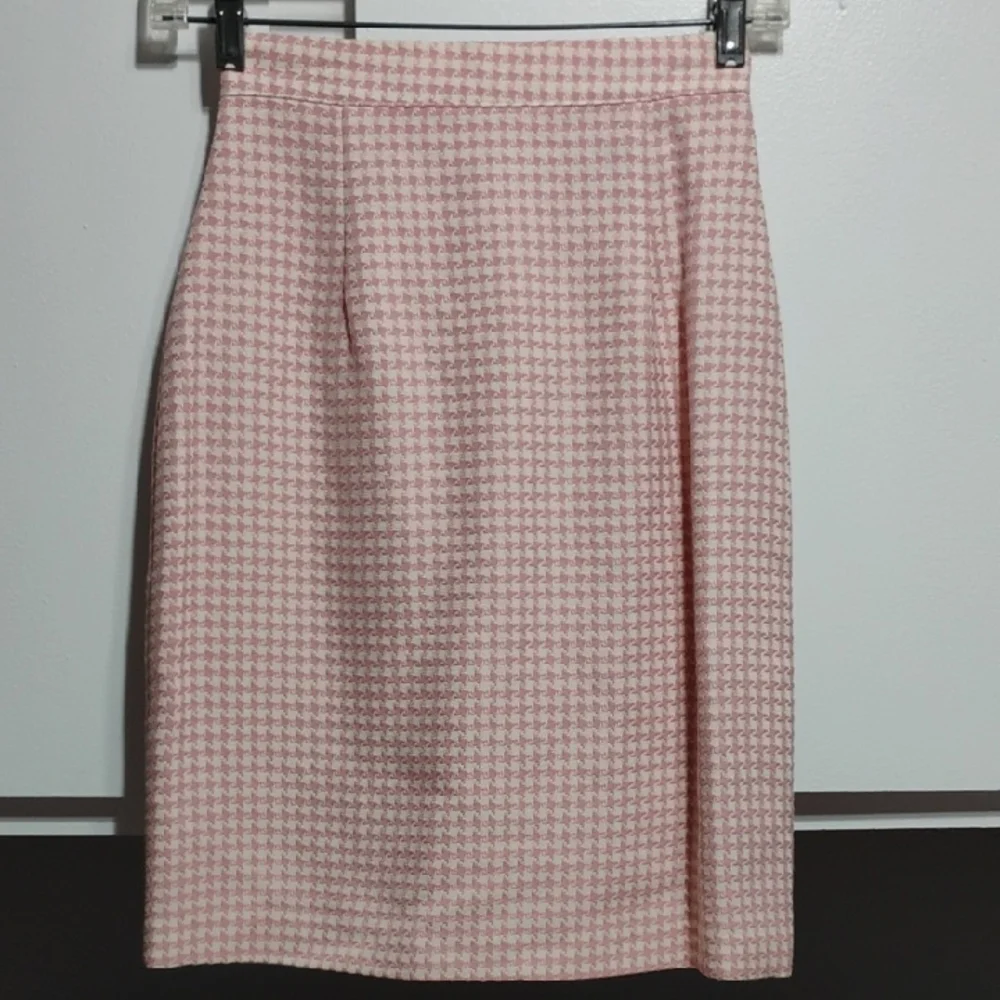 (XX-55) SALE! Blondie And Me Elegant Pink Houndstooth Women's Blazer & Skirt Set - Picture 6 of 9